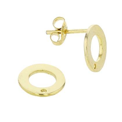 vermeil circle earring