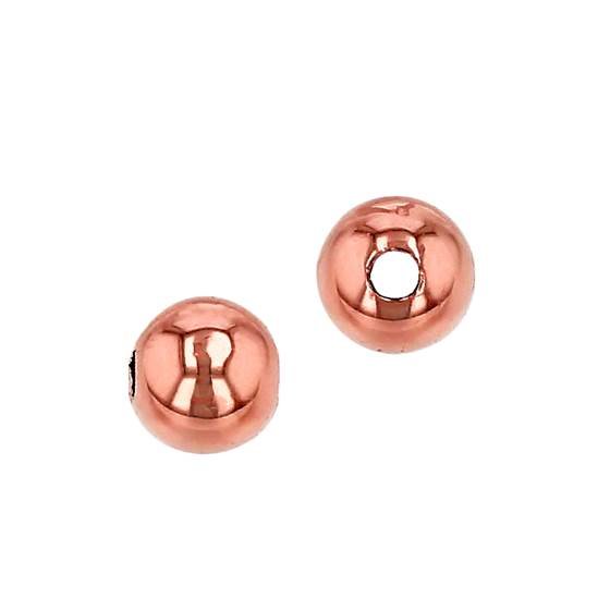 14kr 3mm rose gold heavy ball bead 1.2mm hole