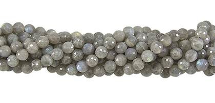 4mm round faceted quality (a) labradorite round bead