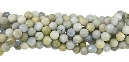 Multi-Aquamarine Bead Ball Shape Faceted Gemstone