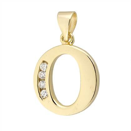 12mm vermeil letter o