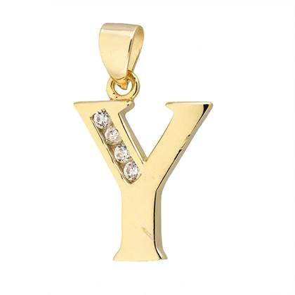 12mm vermeil letter y