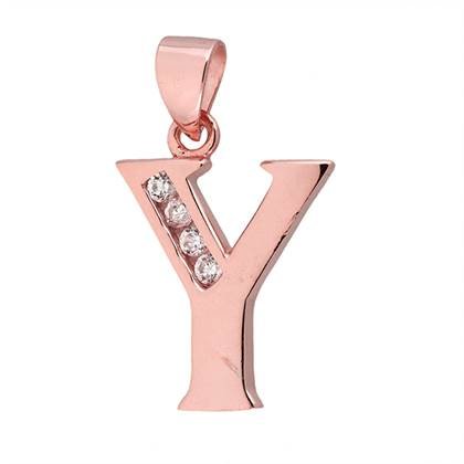 12mm rose gold vermeil letter y