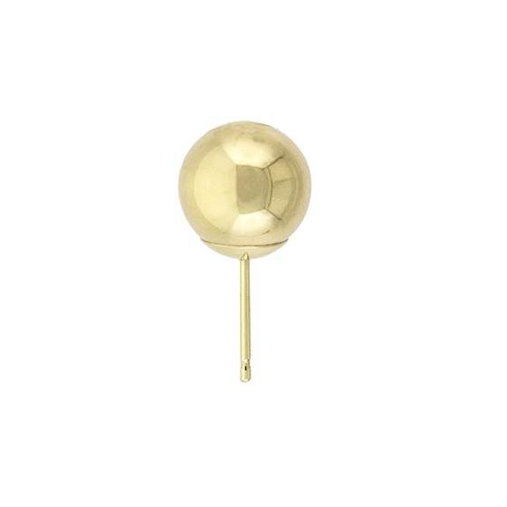 14ky 2mm heavy weight ball earring stud