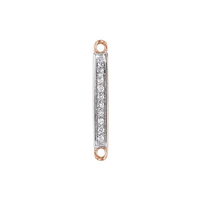 14kr 15x2mm diamond bar connector