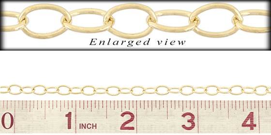 gf 4.5mm chain width chain oval cable