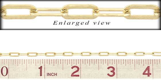 gf 3.4mm chain width elongated chain