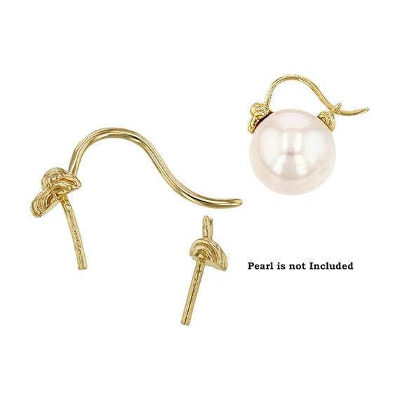 14ky hinge and catch set for pearl earrings