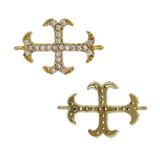 20x12mm cubic zirconia cross connector