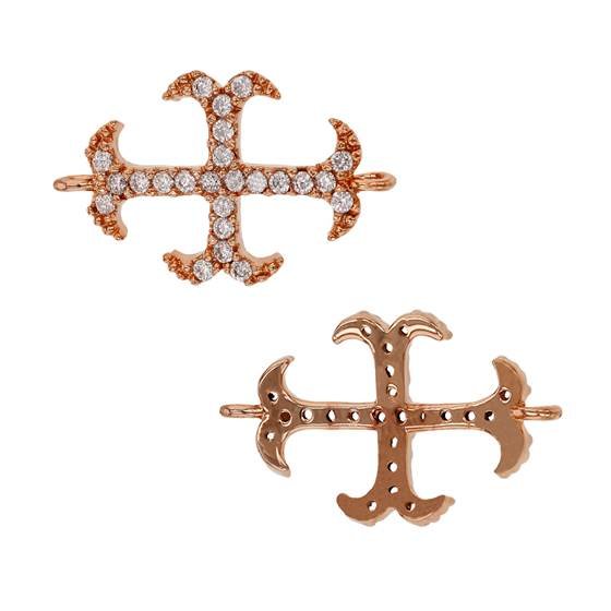 20x12mm cubic zirconia cross connector