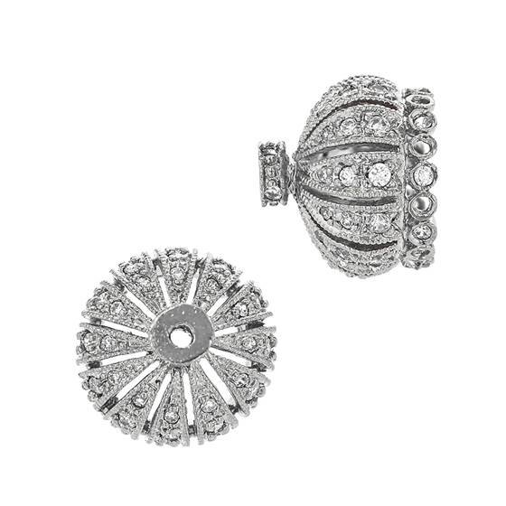 12x11mm rhodium plated cap