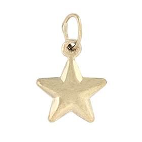 14ky 9mm puffy star charm