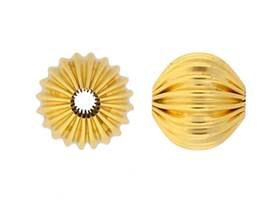 14ky 7mm round corrugated bead