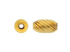 twisted corrugated oval bead 4x5.5mm