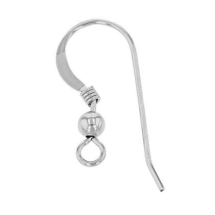sterling silver  ball and coil earwire