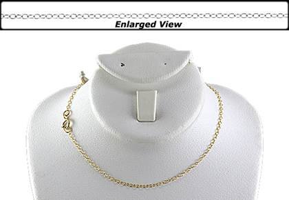 14K Ready to Wear 1.3 mm Round Cable Chain With Springring Clasp