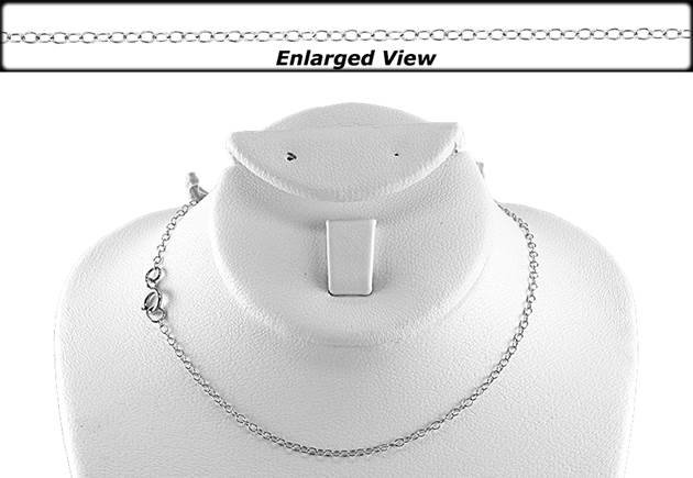 Sterling Silver Ready to Wear 1.3mm Round Cable Chain