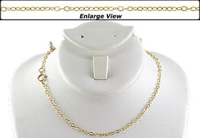 Gold Filled Ready to Wear 1.9mm Flat Round Cable Chain