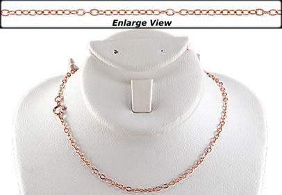 Rose Gold Filled Ready to Wear 1.9mm Flat Round Cable Chain