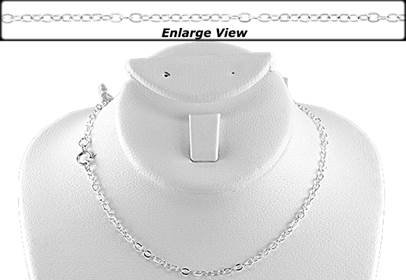 Sterling Silver Ready to Wear 1.9mm Flat Round Cable Chain