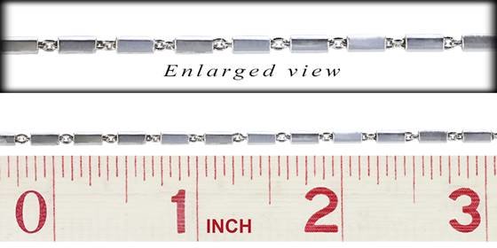 ss 3.9x1.7mm chain width bar and link chain