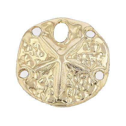 14ky 12mm sand dollar charm