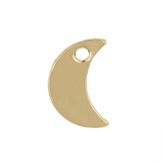 Gold Filled Waning Crescent Moon Charm