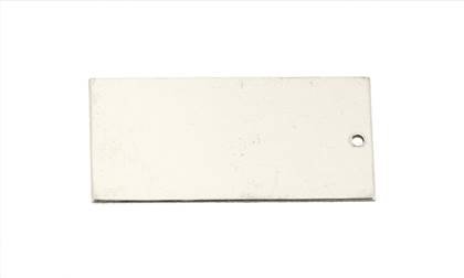 ss 28x14mm rectangle blank necklace id