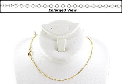 14K Ready to Wear 1.2mm Cable Chain Necklace With Springring Clasp