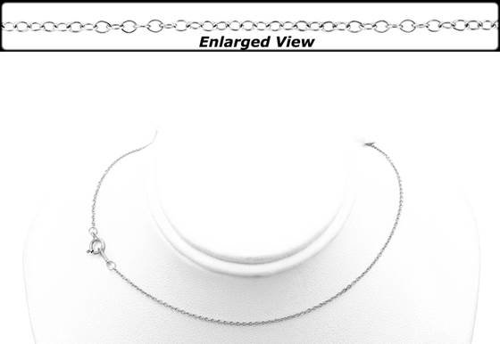 Sterling Silver Ready to Wear 1.2mm Cable Chain With Springring Clasp