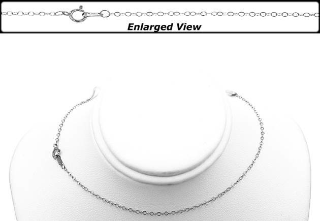 14kw 16 inches ready to wear flat cable chain necklace with springring clasp