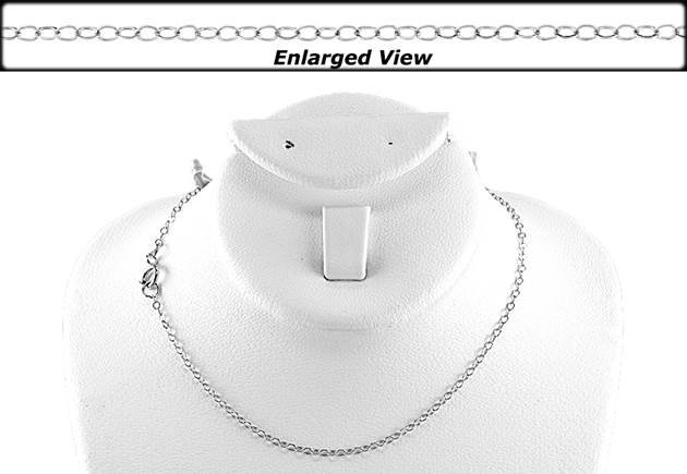 14kw 16 inches ready to wear flat cable chain necklace with springring clasp