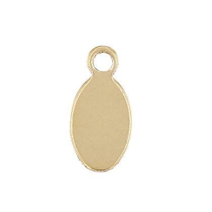 gf 9x5.3mm oval chain tag