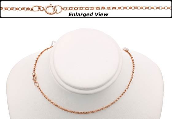 Rose Gold Ready to Wear 1.4mm Belcher Rolo Chain