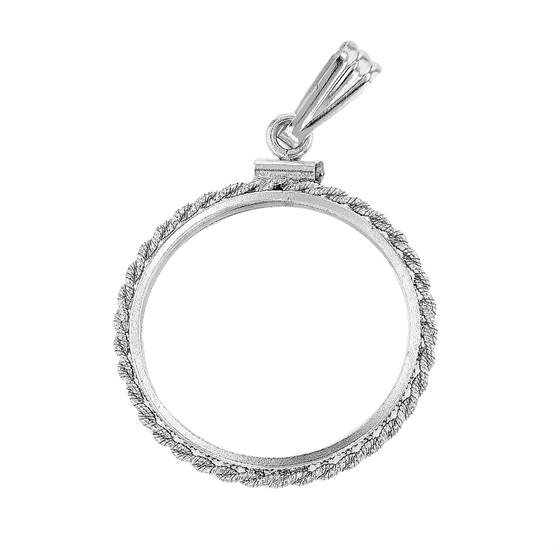 sterling silver 1.6mm width us quarter rope coin bezel