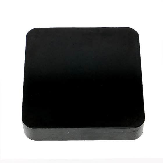 rubber block 4x4x0.75 h 12 ounces