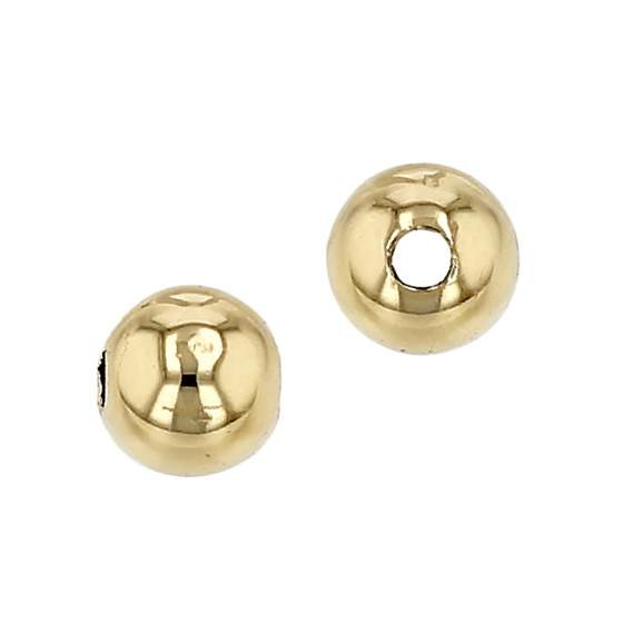 14ky 4mm large center hole light weight round bead