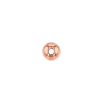 14kr 3mm ball bead with 1.2mm hole