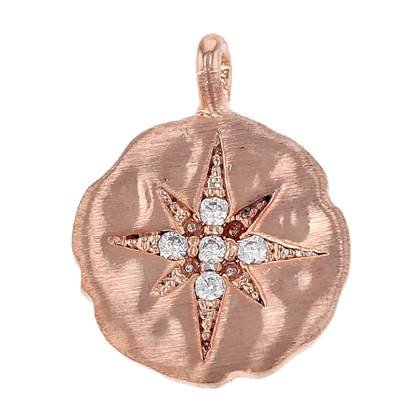 10.6mm cubic zirconia starburst charm