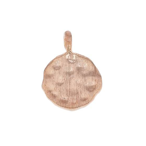 8.5mm hammered disc charm