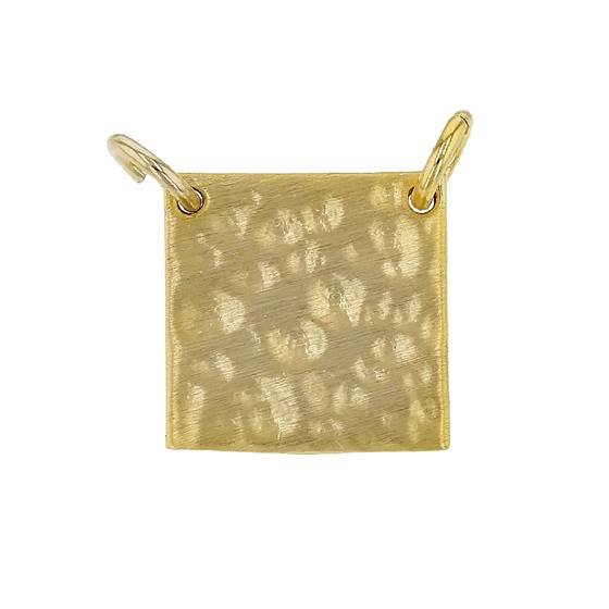 10mm hammered square charm