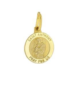 14ky 12.1mm small saint anthony pendant