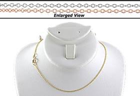 14K Ready to Wear 1.1mm  Round Cable Chain Necklace With Springring Clasp