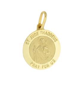 14ky 15.1mm large saint jude thaddeus pendant