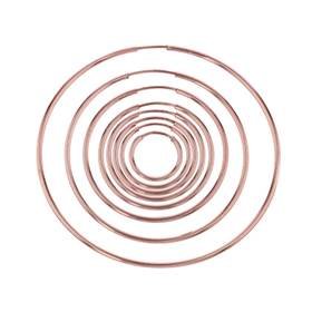 Rose Gold Filled Endless Hoop Earring 1.2mm Thick