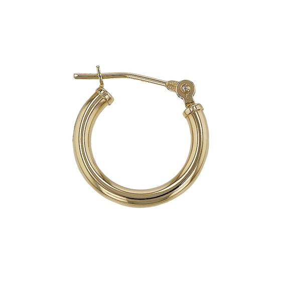 14ky 12x2 round snap hoop earring