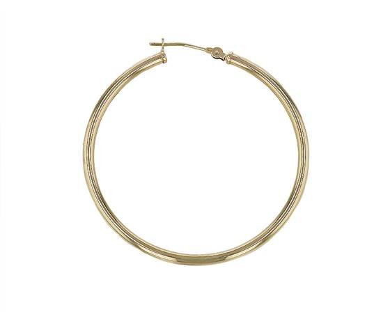 14ky 30x2mm round snap hoop earring