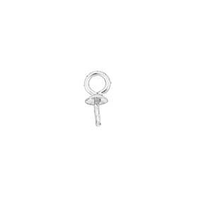 14kw 3mm pearl cup pendant with peg