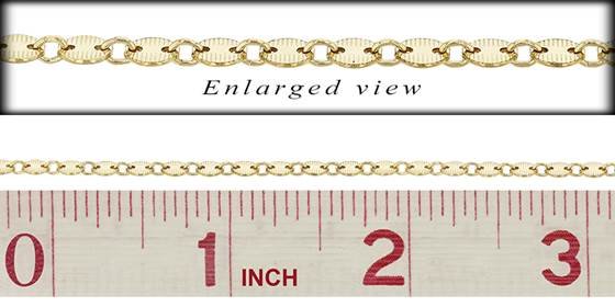 gf 4.0mm chain width round disc chain with line