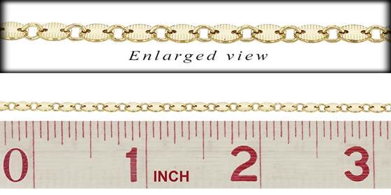 gf 4.0mm chain width round disc chain with line